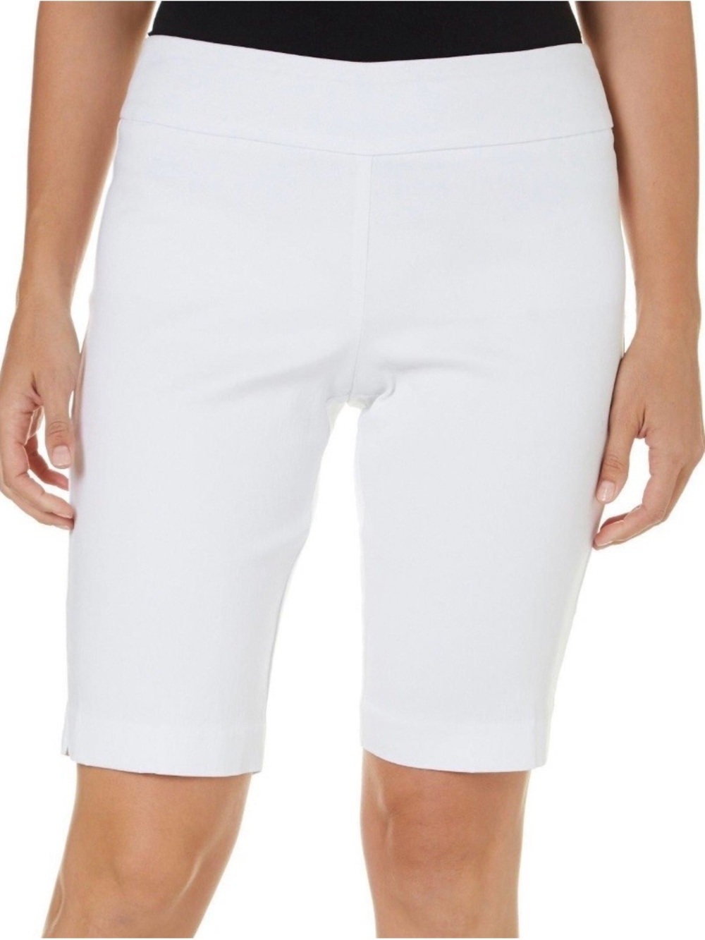 Counterparts White Pull-On Bermuda Shorts